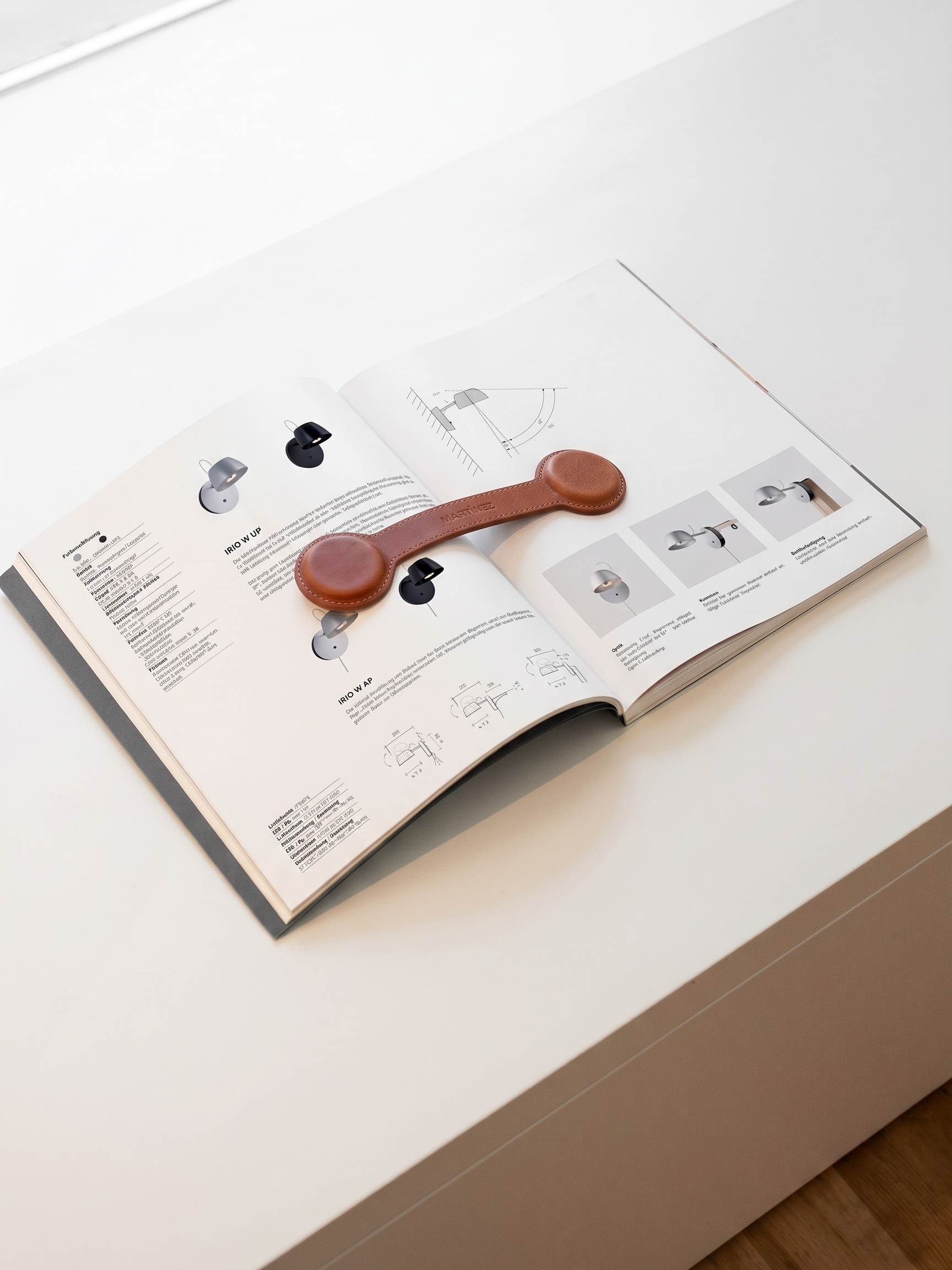 Open product catalog with specifications